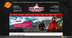 Desktop Screenshot of holzinger-sport.de