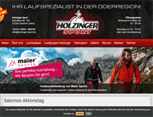 Tablet Screenshot of holzinger-sport.de